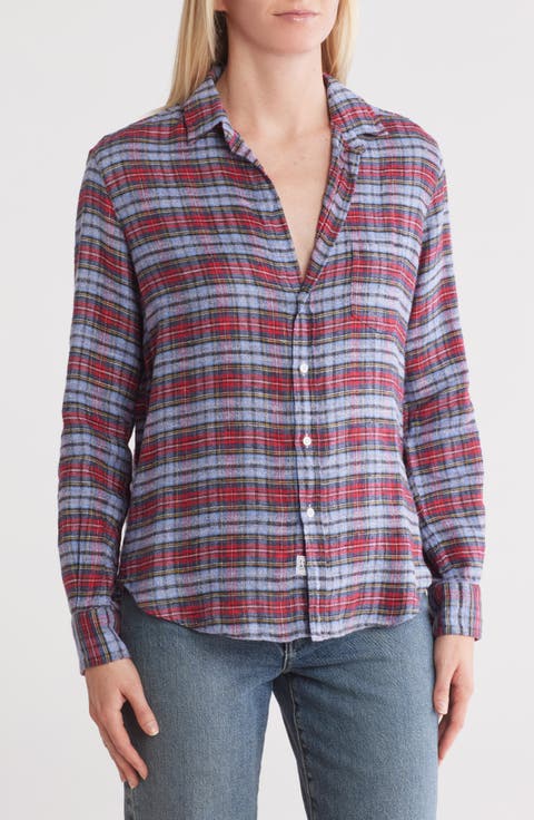 Relaxed Plaid Button-Up Shirt