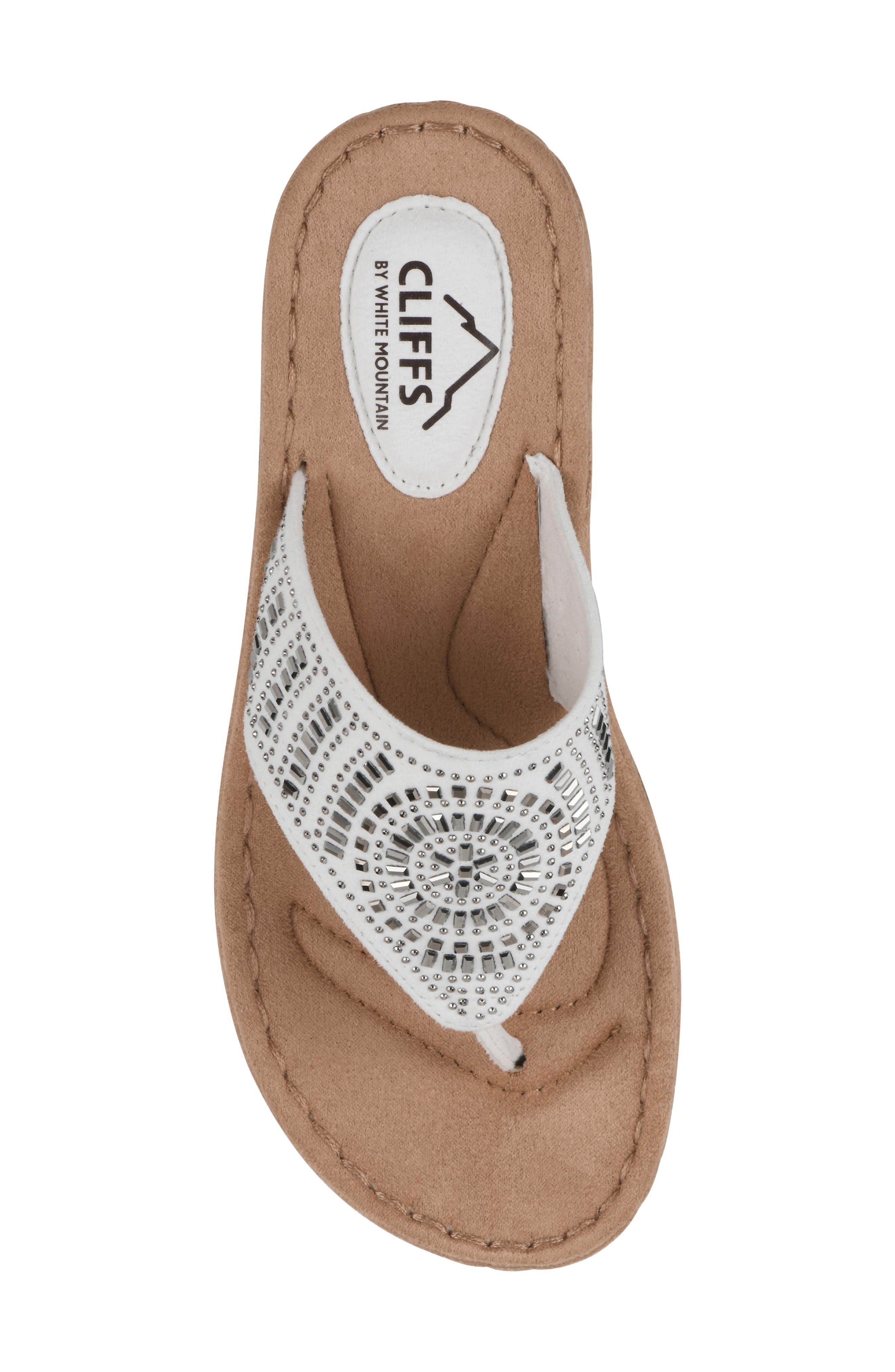 Cienna Thong Comfort Sandal, Alternate, color, WHITE/FABRIC