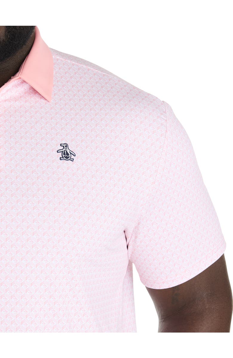 Original Penguin Big & Tall Allover Pete Polo Shirt, Alternate, color, Murex Shell