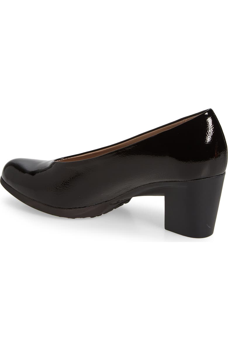 Wonders Almond Toe Pump, Alternate, color, Lack Black