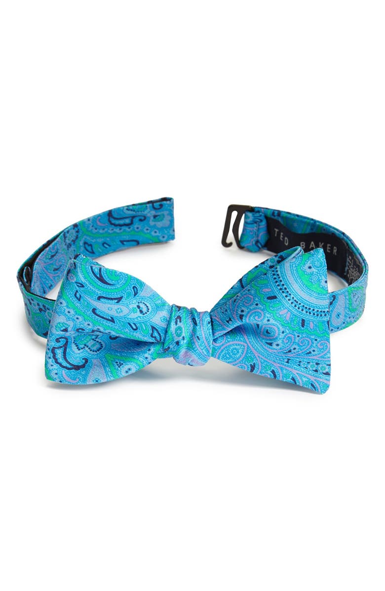 Ted Baker London Paisley Silk Bow Tie, Main, color, 