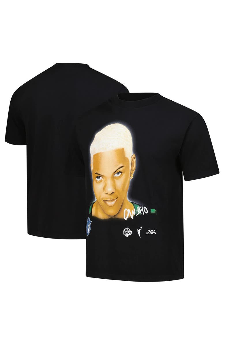 Playa Society Unisex Playa Society Courtney Williams Black Minnesota Lynx Sketch T-Shirt, Alternate, color, Black