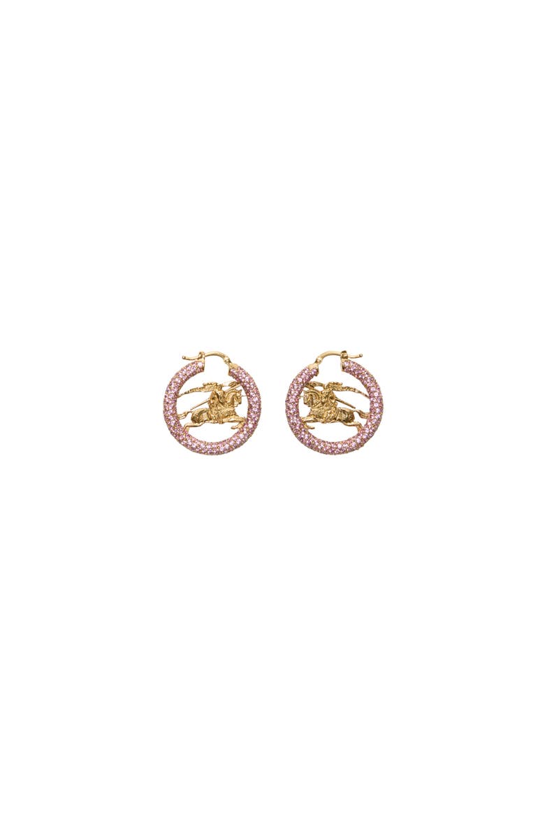 Knight Pavé Hoop Earrings, Alternate, color, Gold/pink