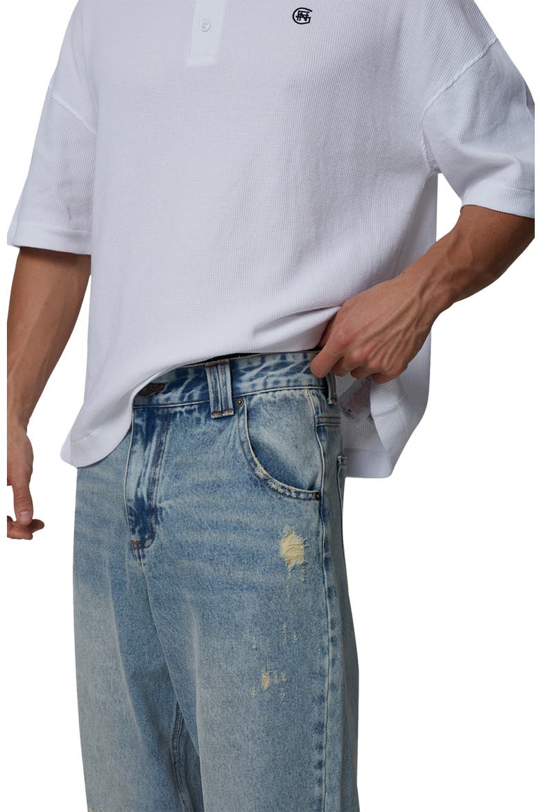 Straight Leg Baggy Jeans, Alternate, color, Blue