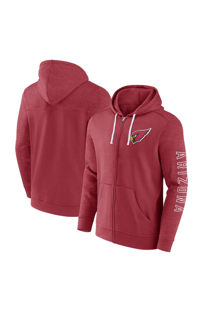 FANATICS Men's Fanatics Branded  Cardinal Arizona Cardinals Offensive Lineup Hoodie Full-Zip Hoodie, Main, color, Cardinal