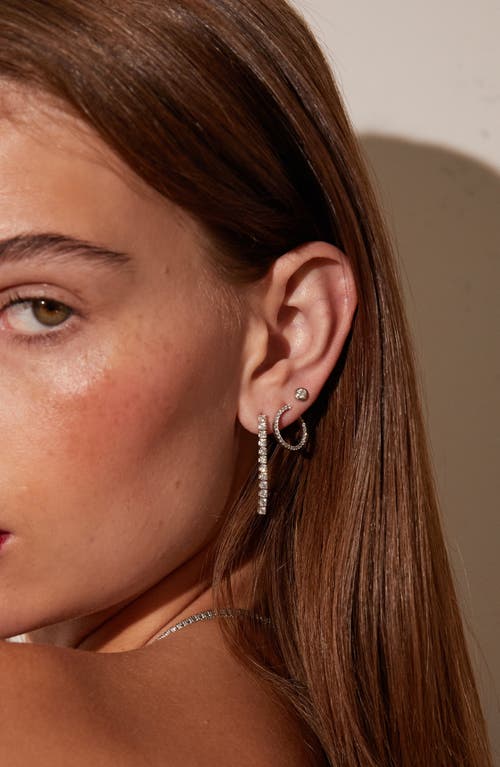 Aurate New York Lab Grown Sapphire Tennis Earrings In Metallic