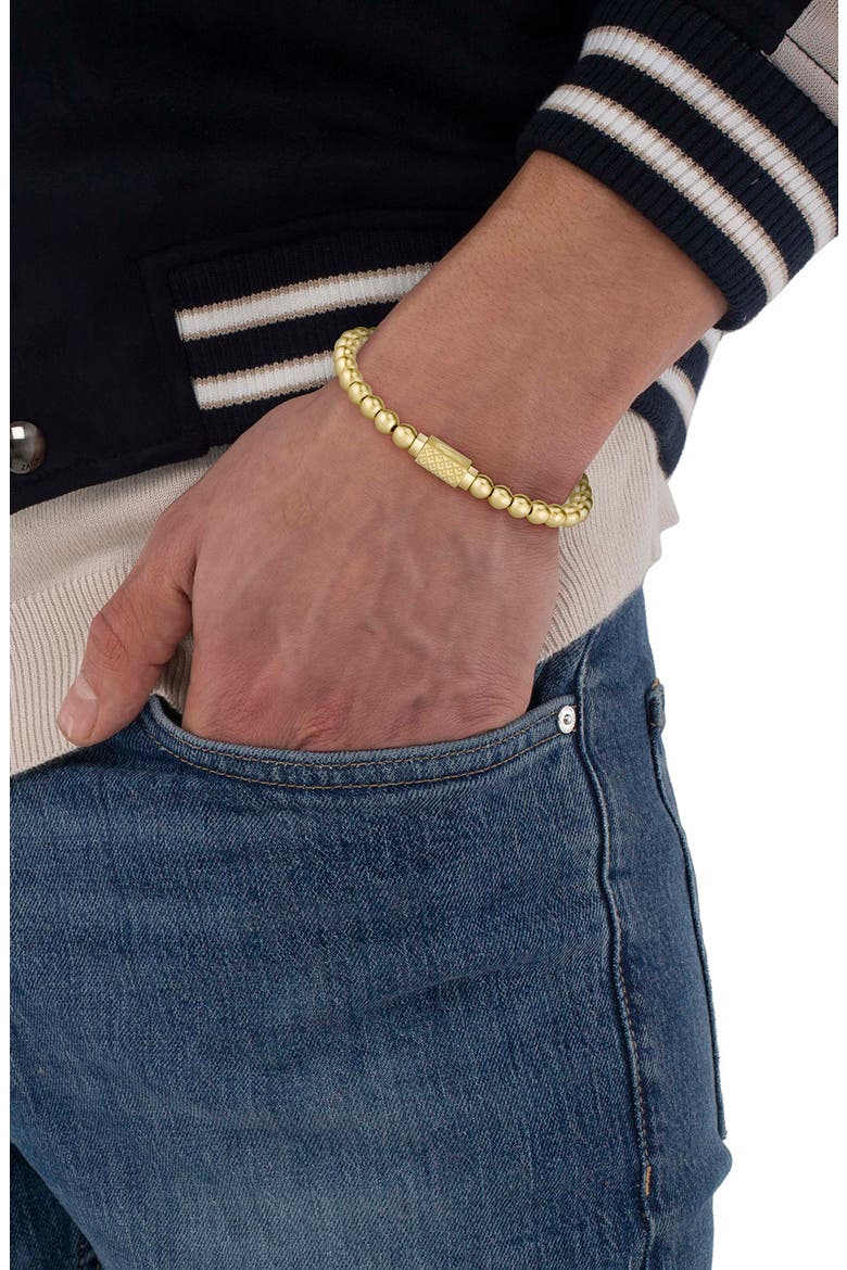 Men's Matchpoint Beaded Bracelet, Alternate, color, GOLD