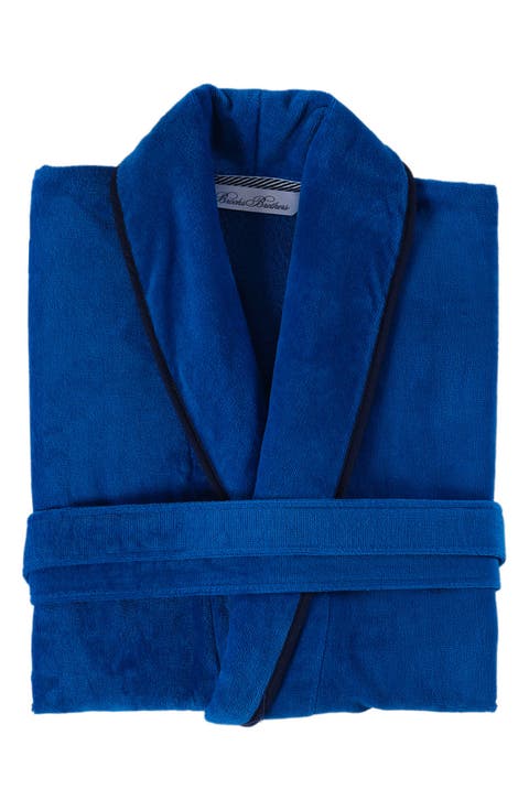 Contrast Frame Cotton Robe