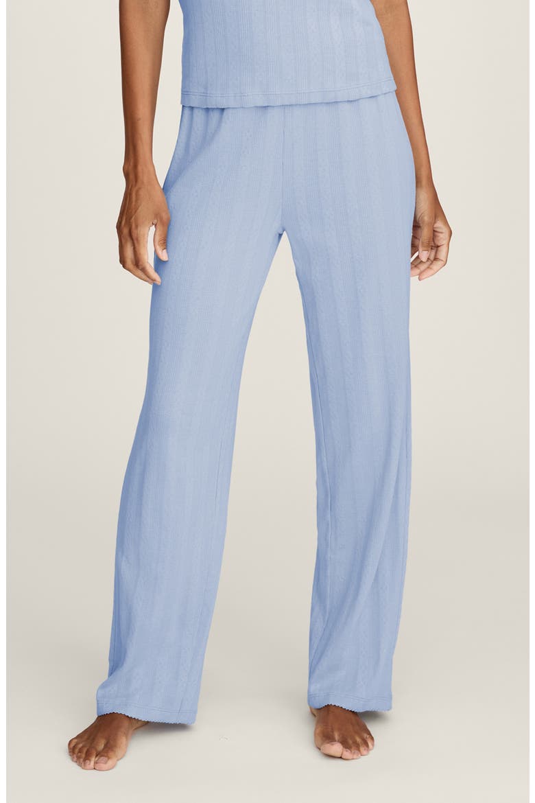 Pima Cotton Pointelle Pajama Pants, Main, color, BLUE