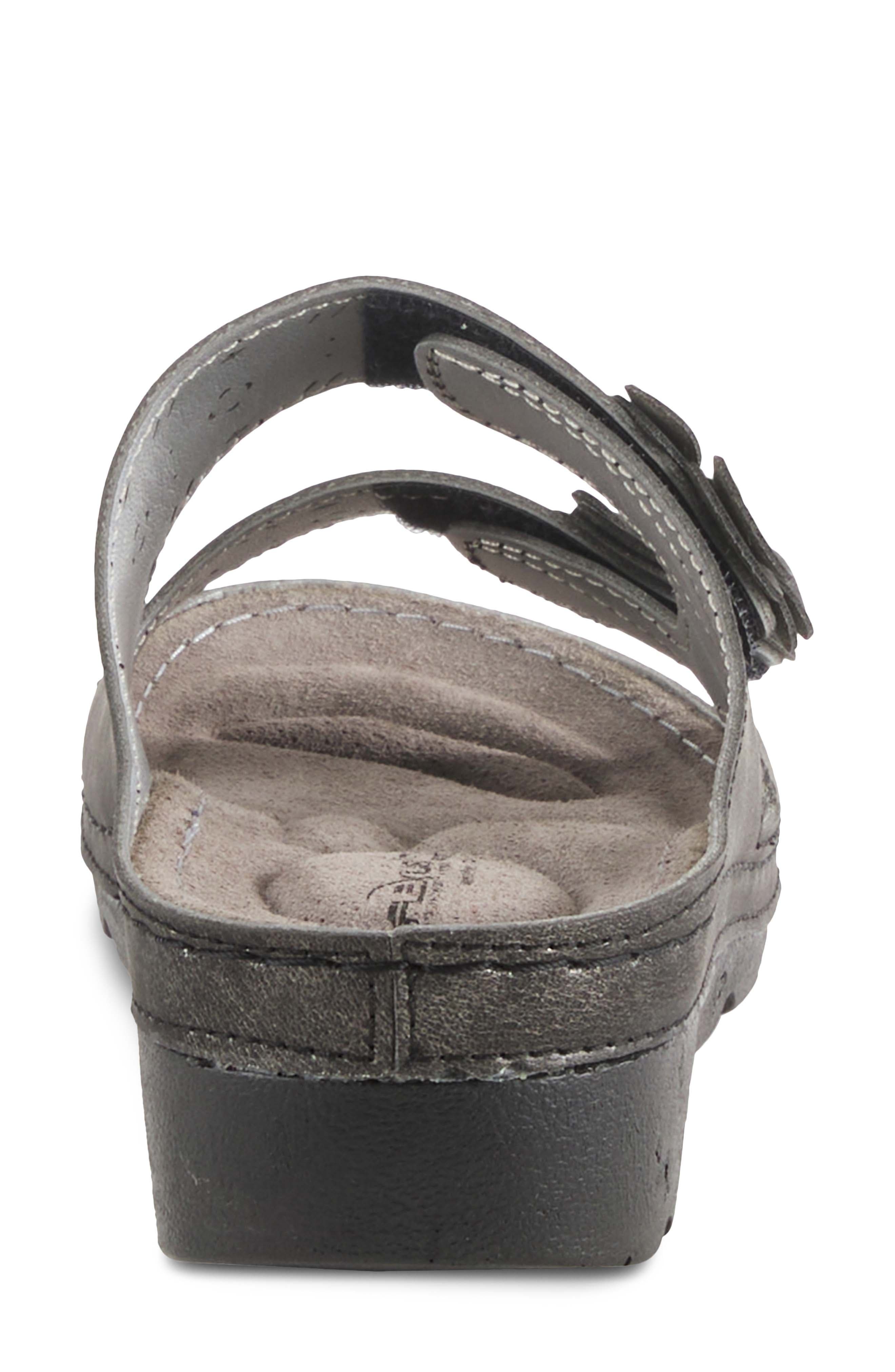 Flexus by Spring Step Pamola Wedge Slide Sandal, Alternate, color, Black