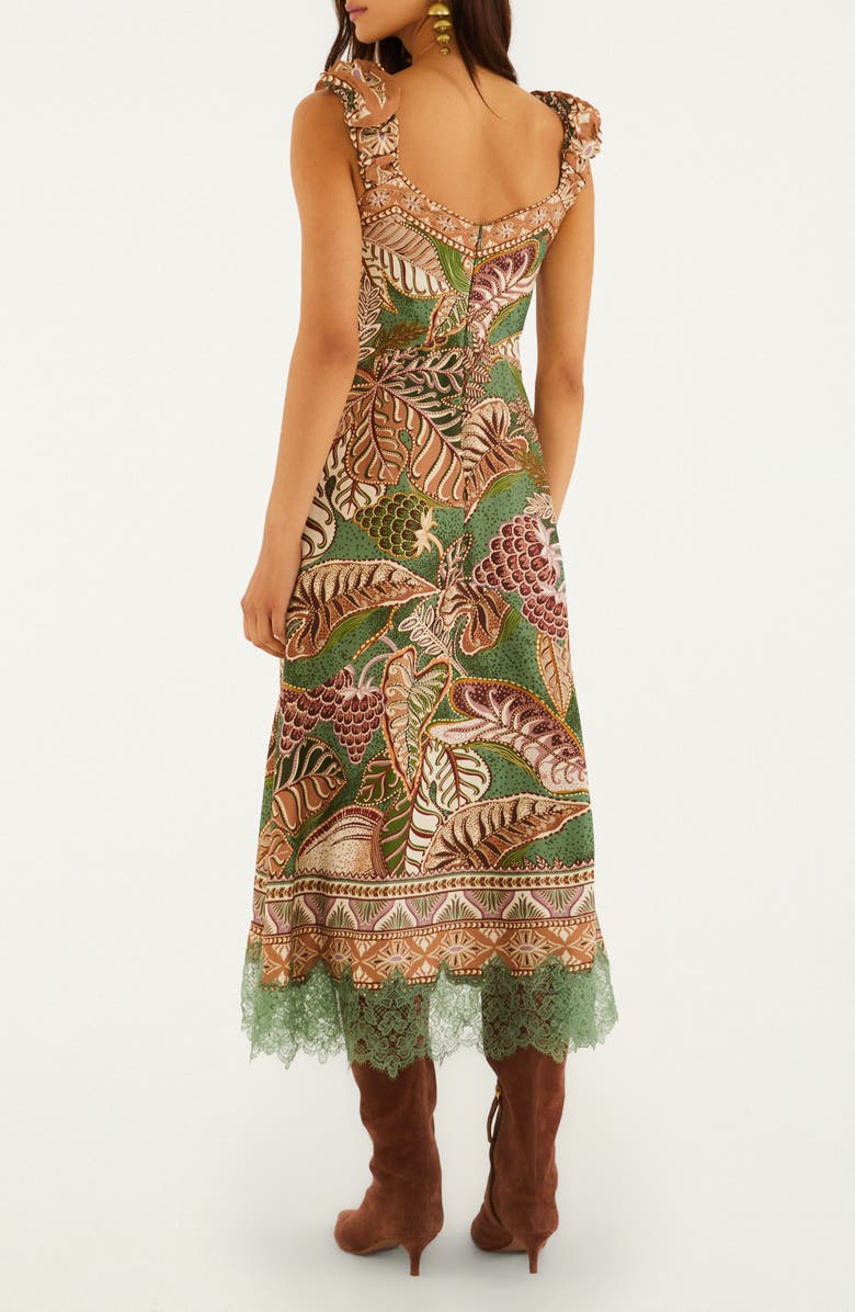 FARM Rio Dotted Foliage Midi Dress, Alternate, color, Dotted Foliage Soft
