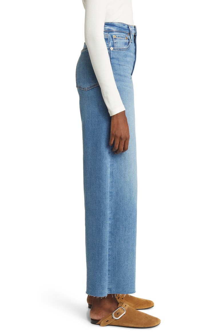 Sofie Raw Hem High Waist Crop Wide Leg Jeans, Alternate, color, MONTEROSSO