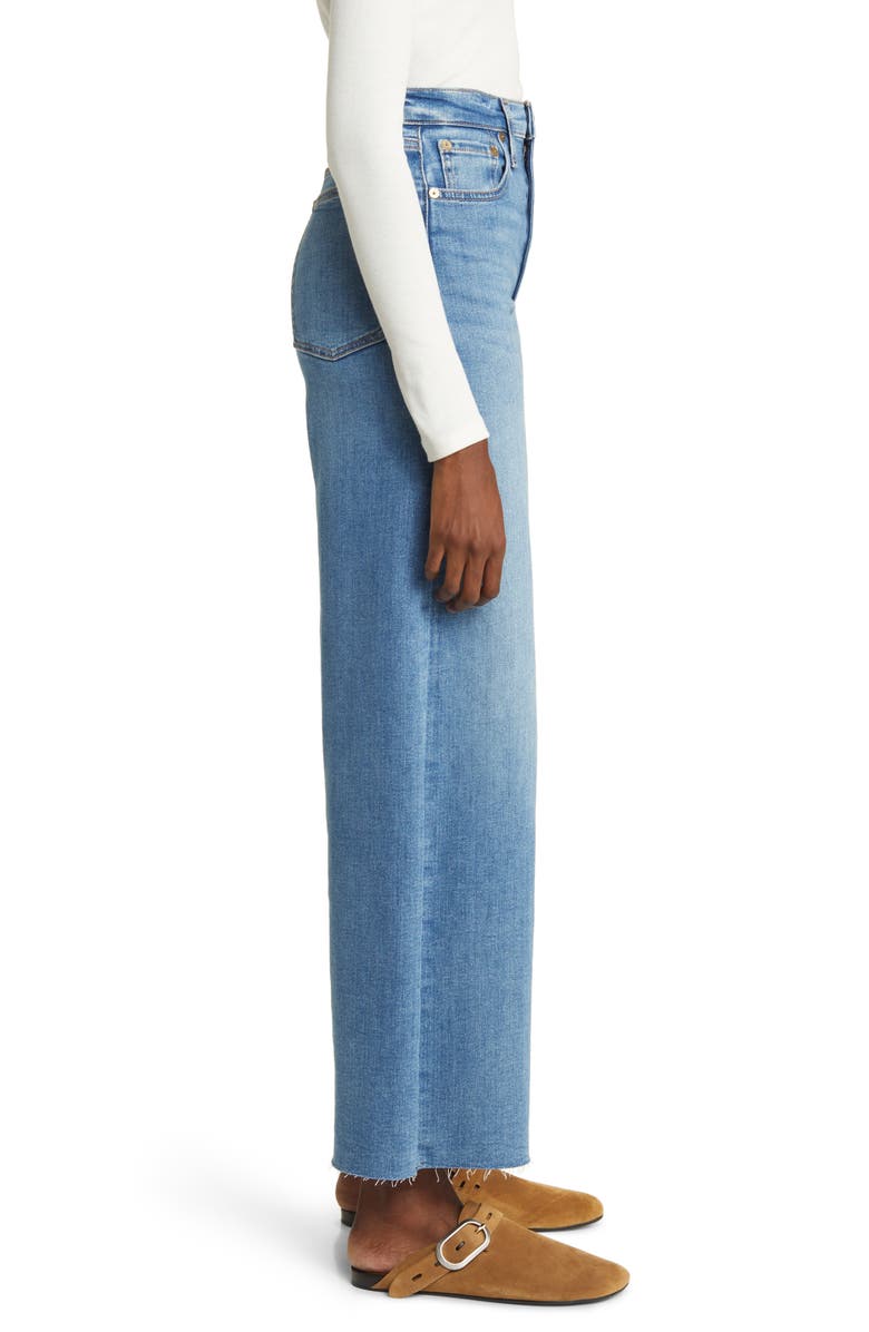 rag & bone Sofie Raw Hem High Waist Crop Wide Leg Jeans, Alternate, color, Monterosso