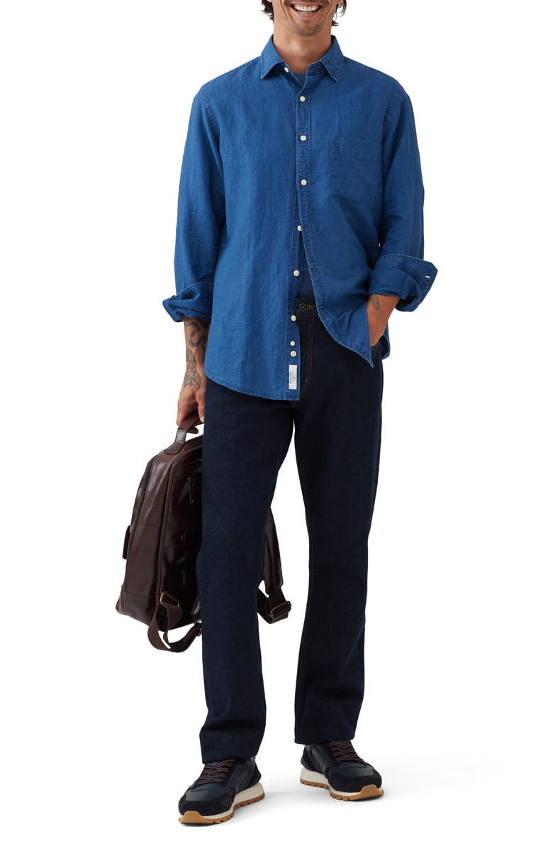 Rodd & Gunn Clifton Sports Fit Solid Linen & Cotton Button-Up Shirt, Alternate, color, 