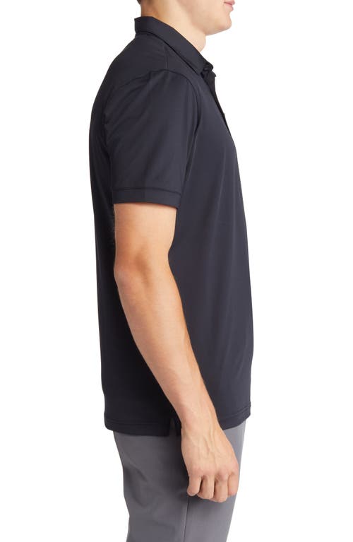 Mizzen + Main Versa Solid Performance Golf Polo In Black
