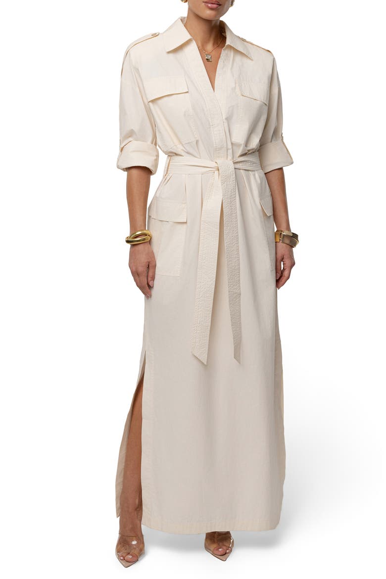 Harbor Shore Maxi Shirtdress, Main, color, CREAM