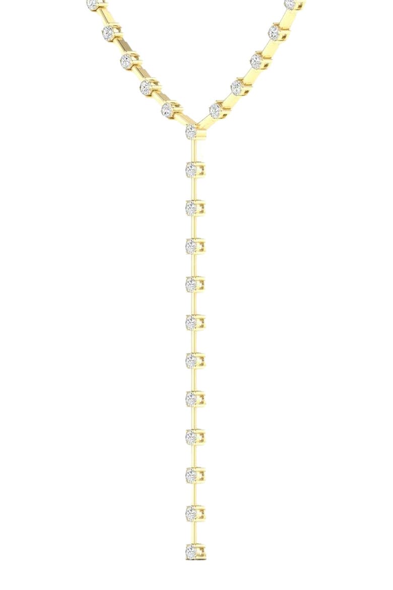 Orbit Lariat Lab Diamond Necklace in 14K, Alternate, color, Yellow Gold