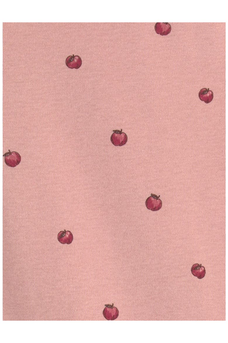 Kids' Print Fitted Organic Cotton Two-Piece Pajamas, Alternate, color, LP PINK APPLES