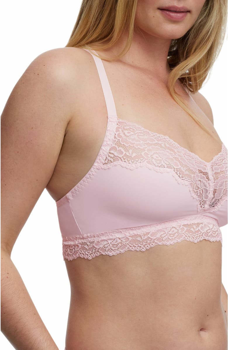 Skarlett Blue Goddess Busty Racerback Lace Bralette, Alternate, color, Lt Pink