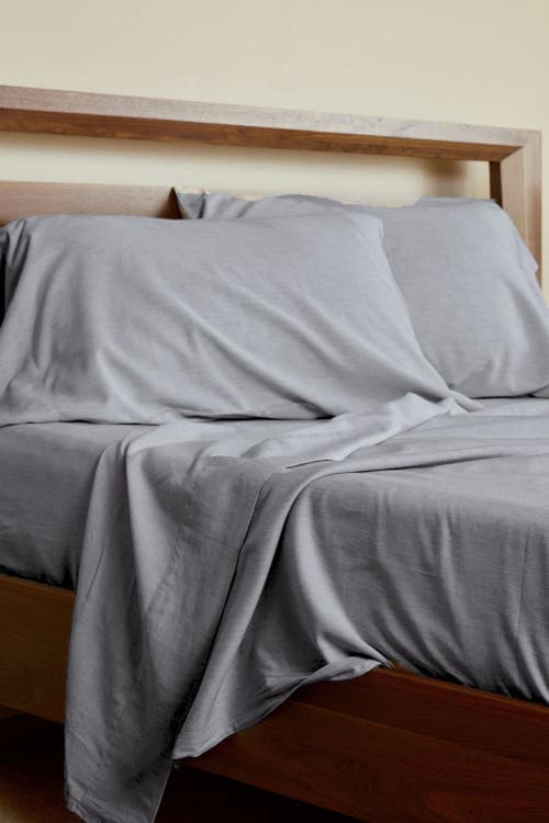 Bedvoyage Melange Viscose Cotton Blend Breathable Pillowcases In Silver