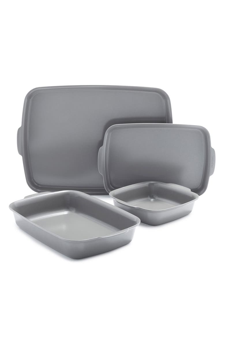 GreenPan 4-Piece Premiere Nonstick Ceramic Ovenware Set, Main, color, Grey