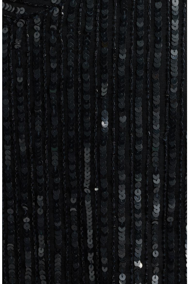 Sequin Embellished Cocktail Dress with Jacket, Alternate, color, BLACK