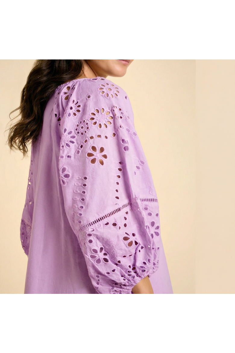 Donna Eyelet Maxi Dress, Alternate, color, Lavendar