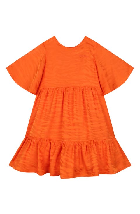 Kids' Flutter Sleeve Tiered Dress (Toddler, Little Kid & Big Kid)