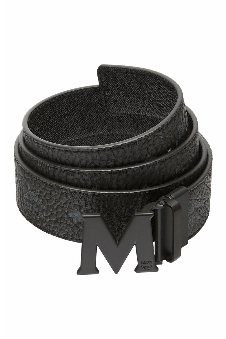 Claus M Reversible Belt 1.75 inches in Visetos, Alternate, color, BLACK