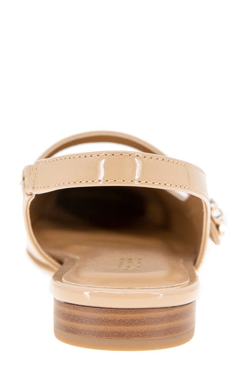 Kensie Felicity Slingback Mary Jane Flat In Neutral