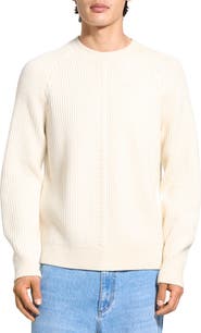 Theory Ribbed Wool & Cashmere Crewneck Sweater