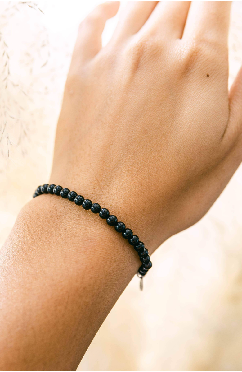 Tiny Rituals Tourmaline Energy Bracelet, Alternate, color, Black