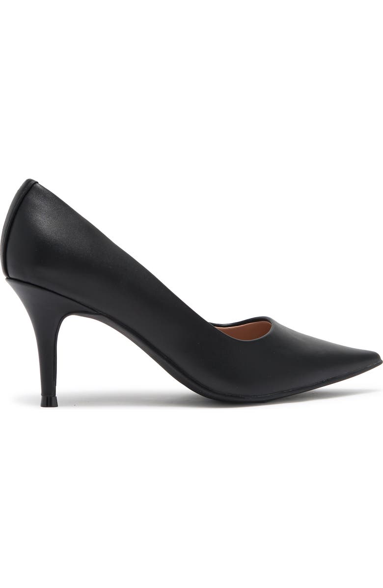 Linea Paolo Paris Pointed Toe Leather Pump, Alternate, color, Blk Np Pu