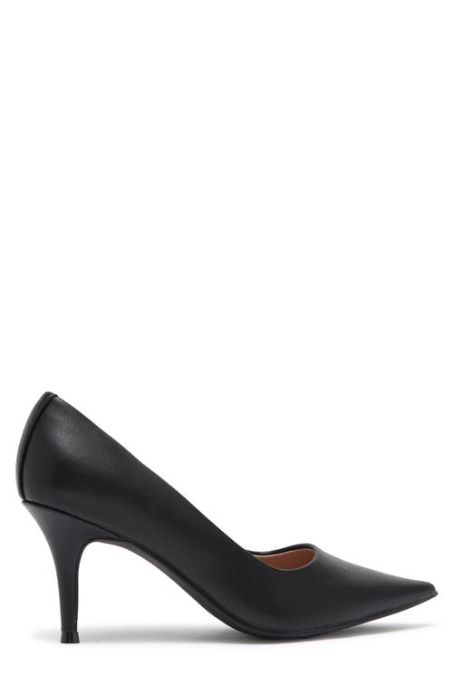 Linea Paolo Paris Pointed Toe Leather Pump In Black
