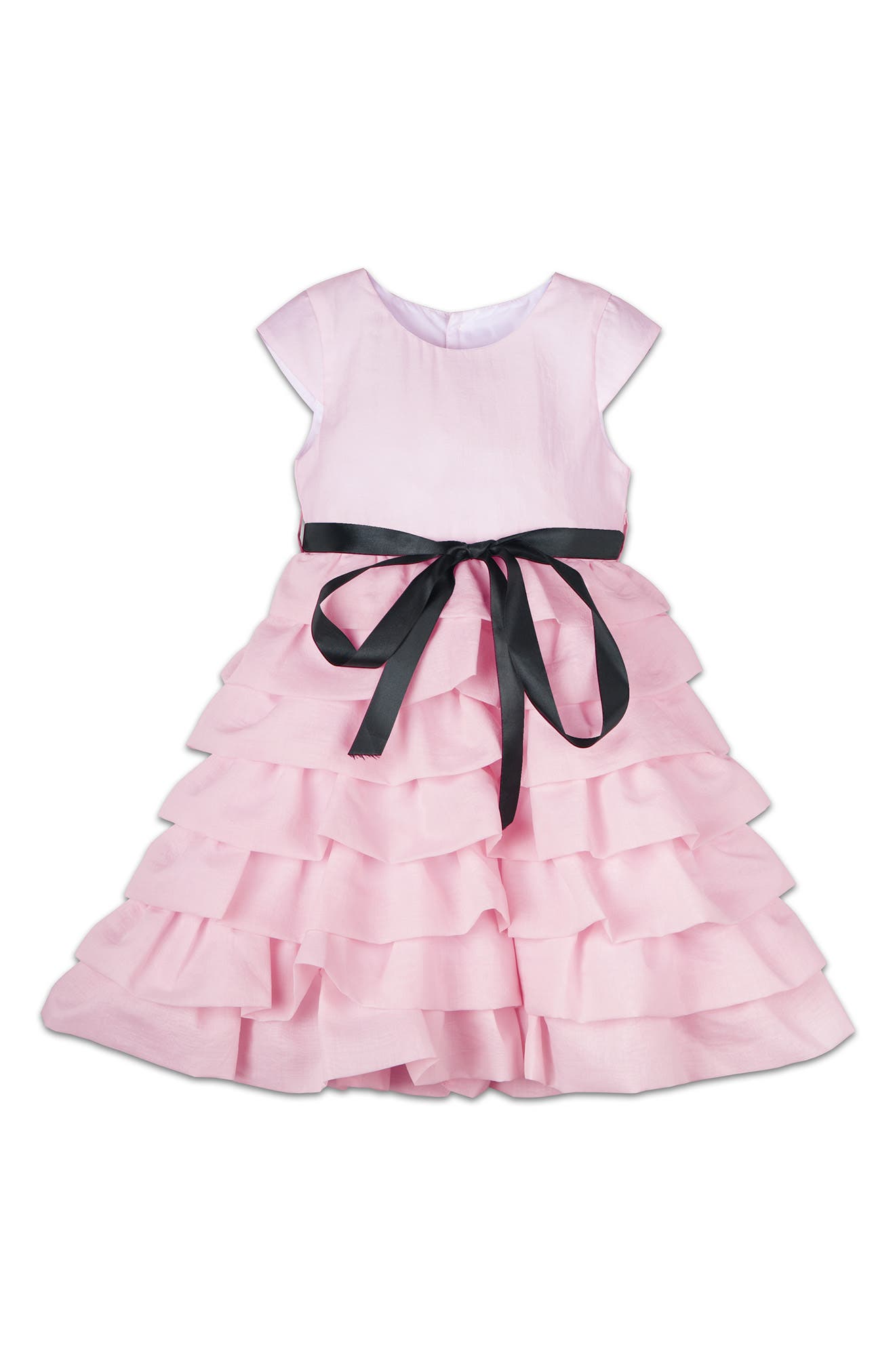 Kids' Tiered Ruffle Dress with Sash