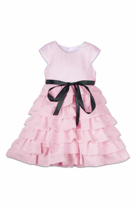 Kids' Tiered Ruffle Dress with Sash