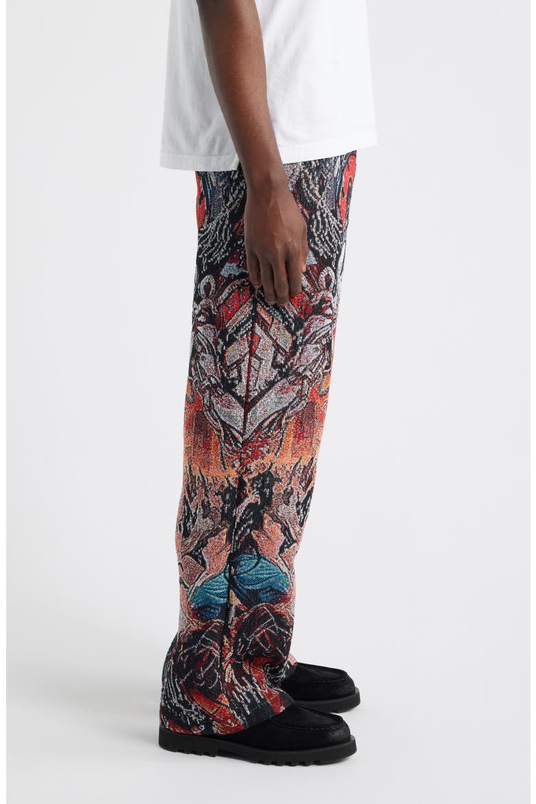Robot Mayehm Jacquard Pants, Alternate, color, RED