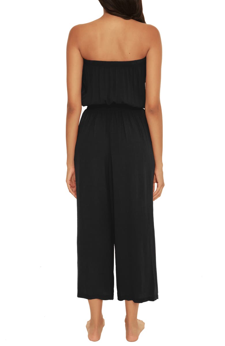 Becca Ponza Strapless Cover-Up Jumpsuit, Alternate, color, 