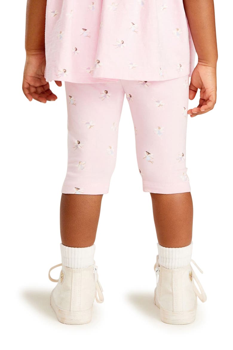 Kids' Print Stretch Cotton Crop Legging, Alternate, color, PINK