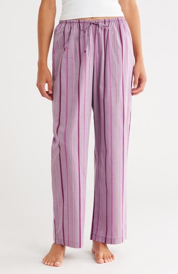 Abound Cotton Boyfriend Pajama Pants In Purple