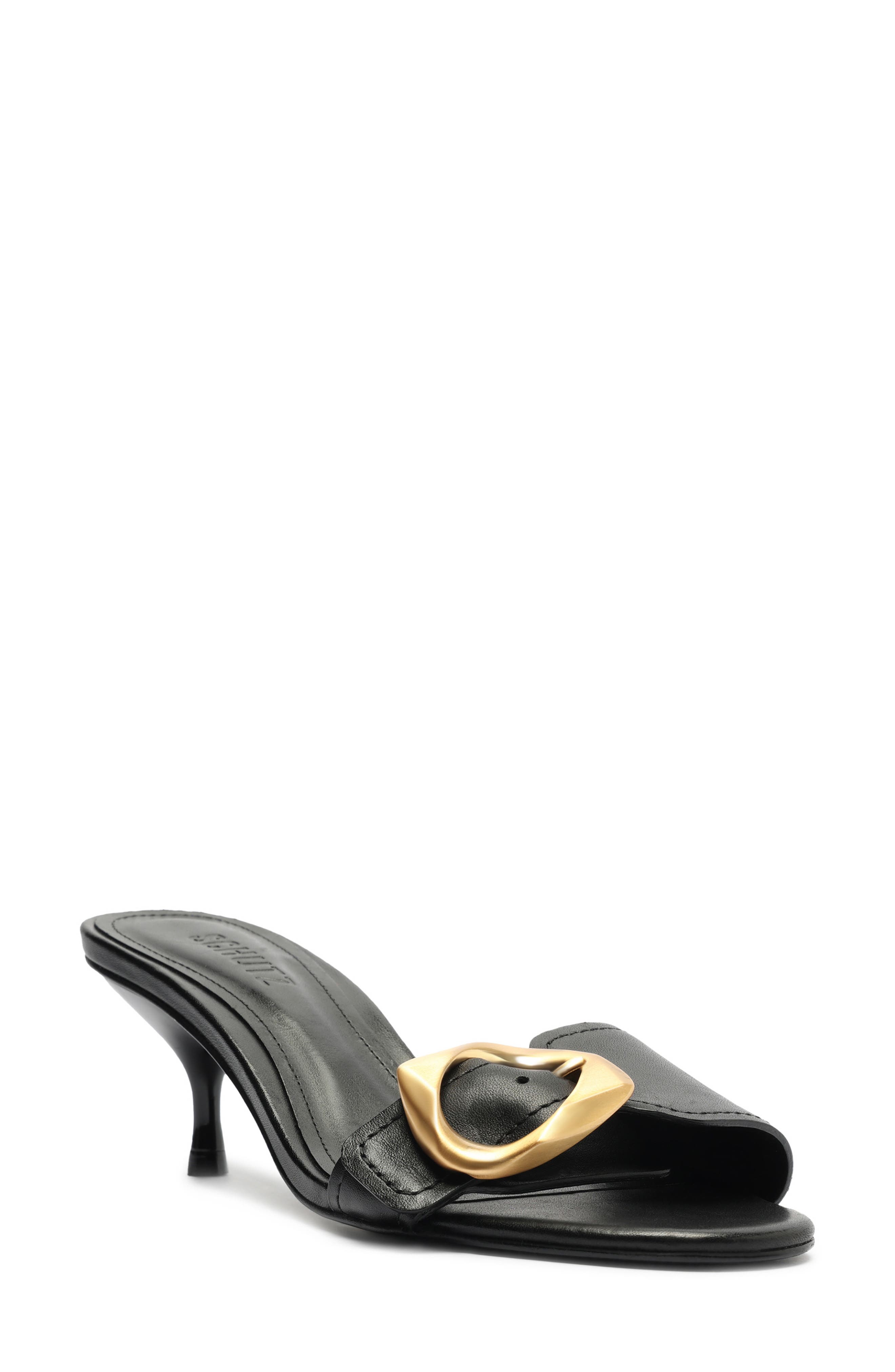 Schutz Olga Buckle Kitten Heel Sandal, Main, color, 