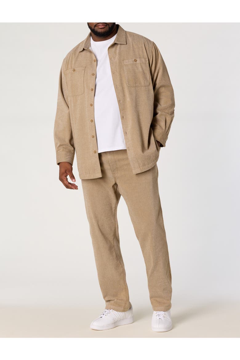 Big & Tall Brushed Shirt Jacket, Alternate, color, BRUSHED NEUTRAL