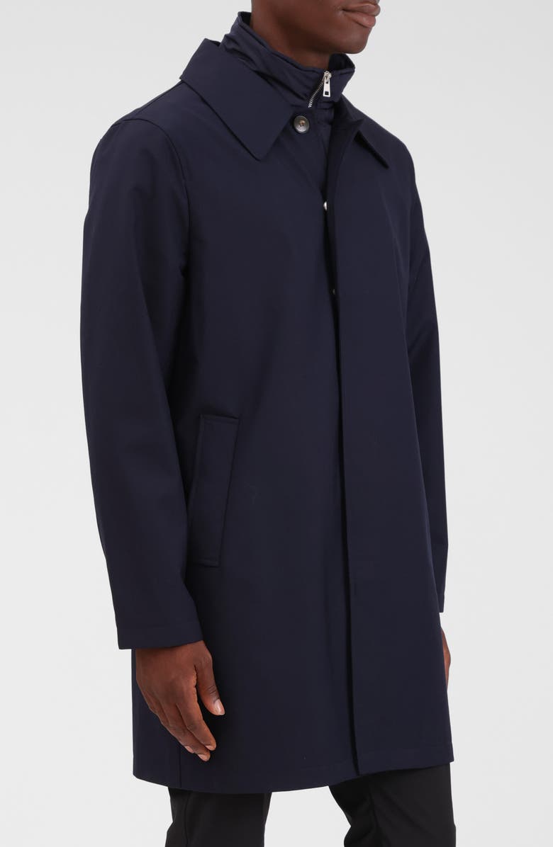 Bagatelle Mackintosh with Removable Quilted Bib, Alternate, color, Navy
