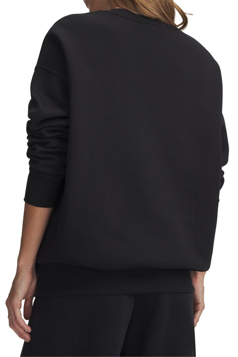 Icon Fleece Crewneck Sweatshirt, Alternate, color, BLACK / / WHITE