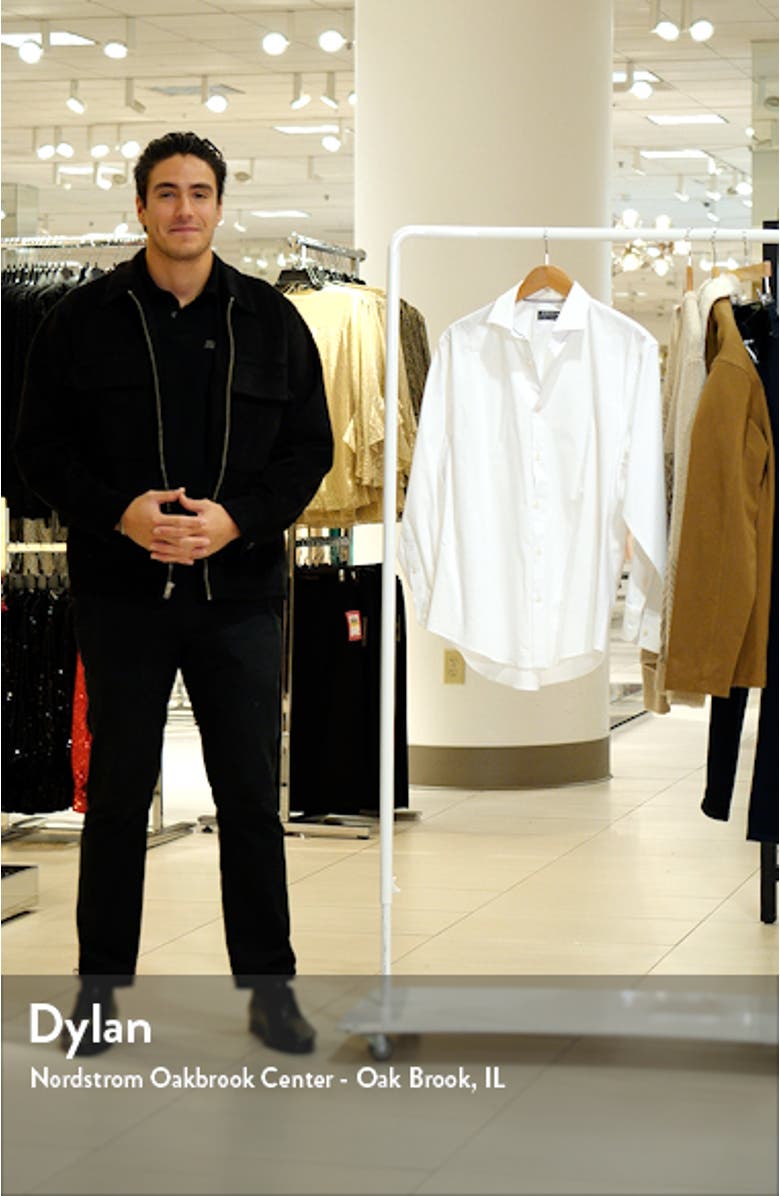 Tech-Smart Traditional Fit Cotton Blend Dress Shirt, sales video thumbnail