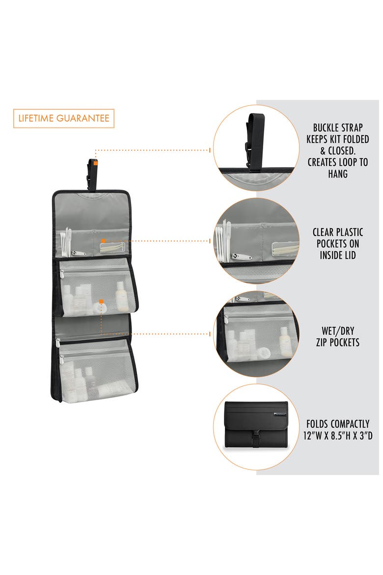 Baseline Deluxe Hanging Toiletry Kit, Alternate, color, BLACK