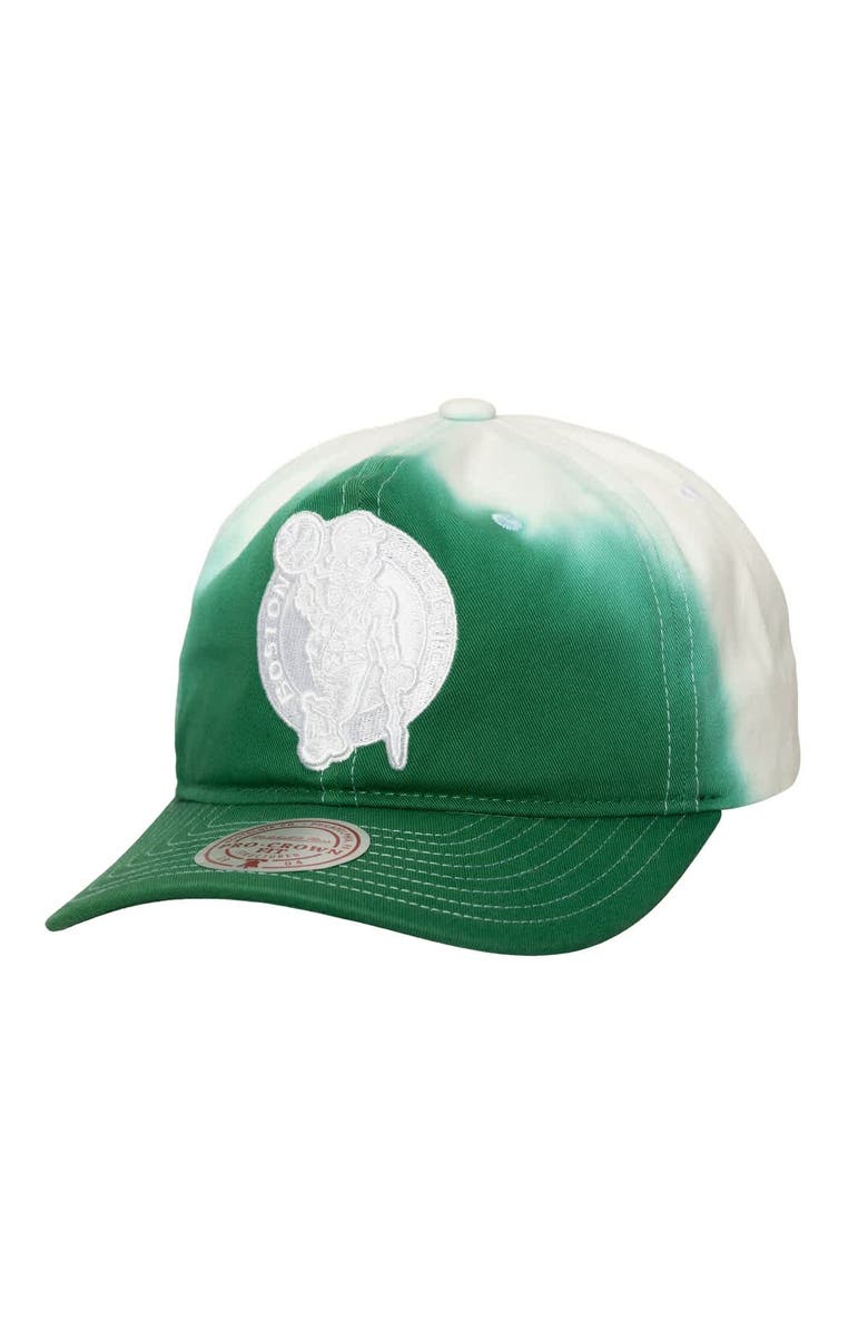 Mitchell & Ness Men's Mitchell & Ness Kelly Green/White Boston Celtics Dip Dye Pro Crown Adjustable Hat, Main, color, Kelly Green