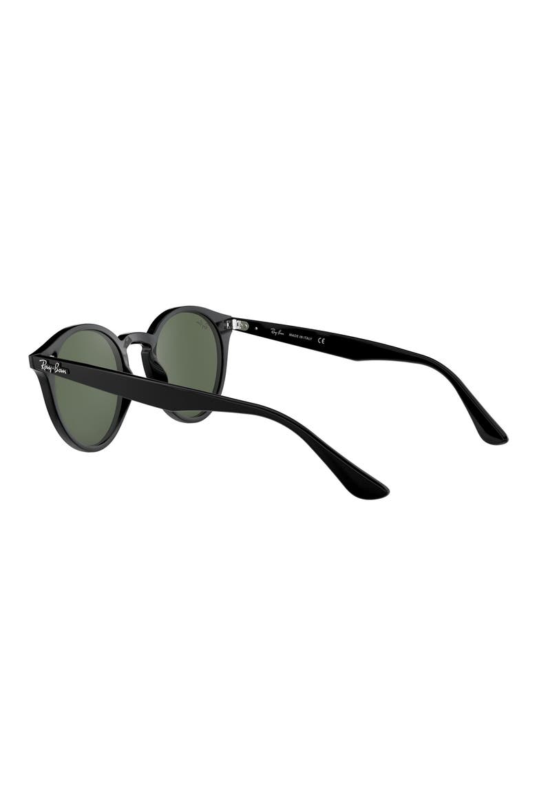 Highstreet 49mm Round Sunglasses, Alternate, color, BLACK