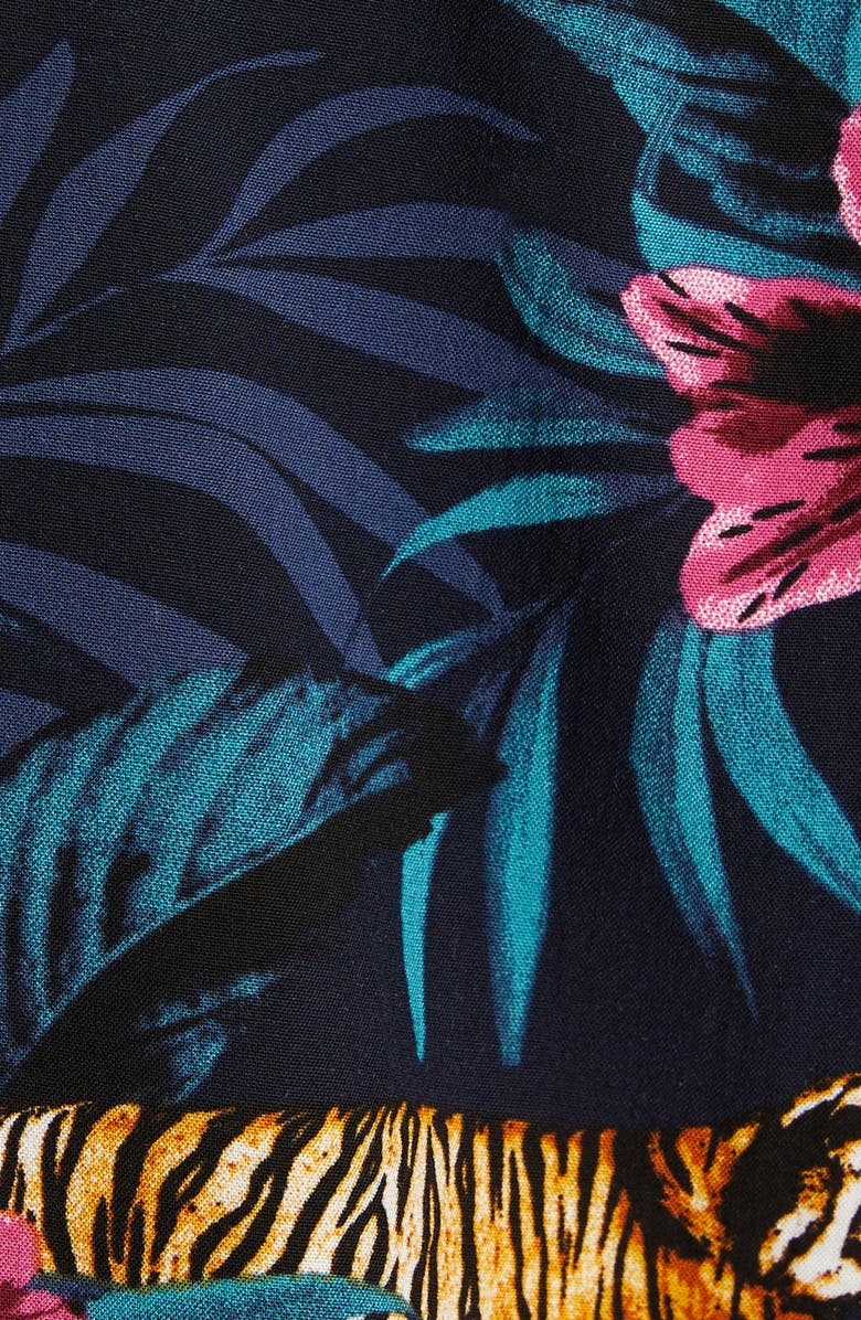 Johnny Bigg Jungle Print Short Sleeve Button-Up Shirt, Alternate, color, 