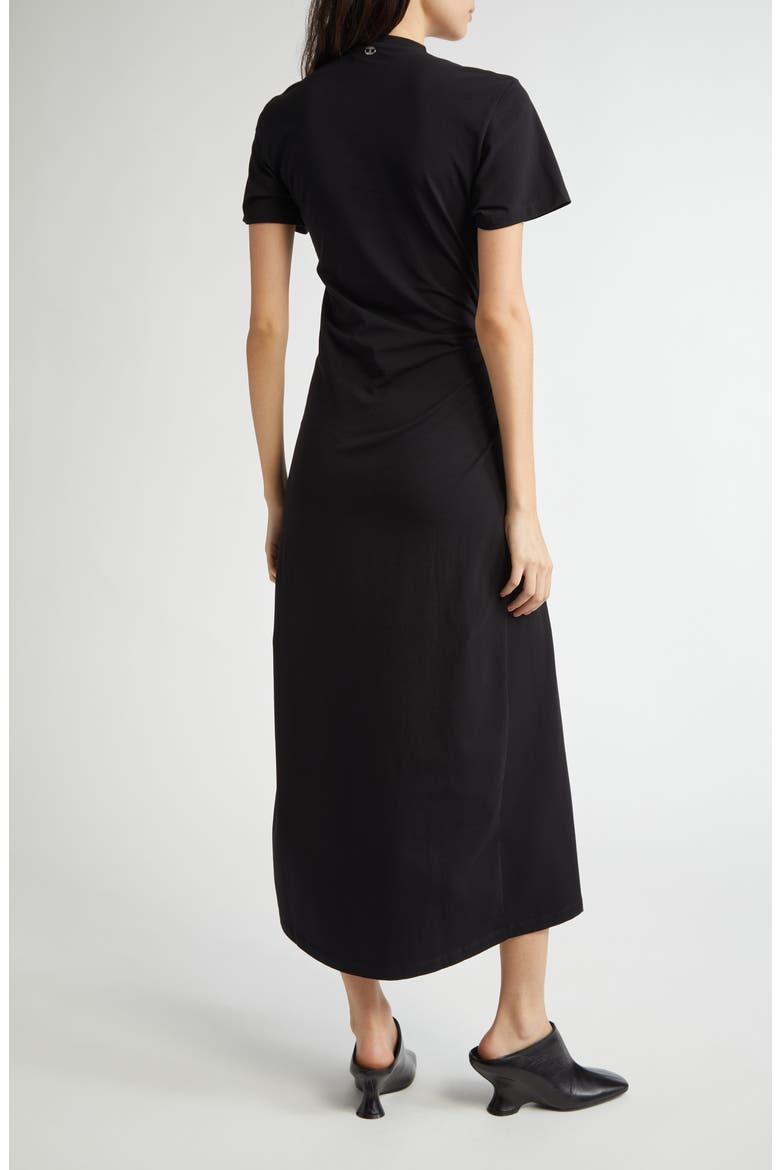 Ring Pierced Jersey Dress, Alternate, color, BLACK
